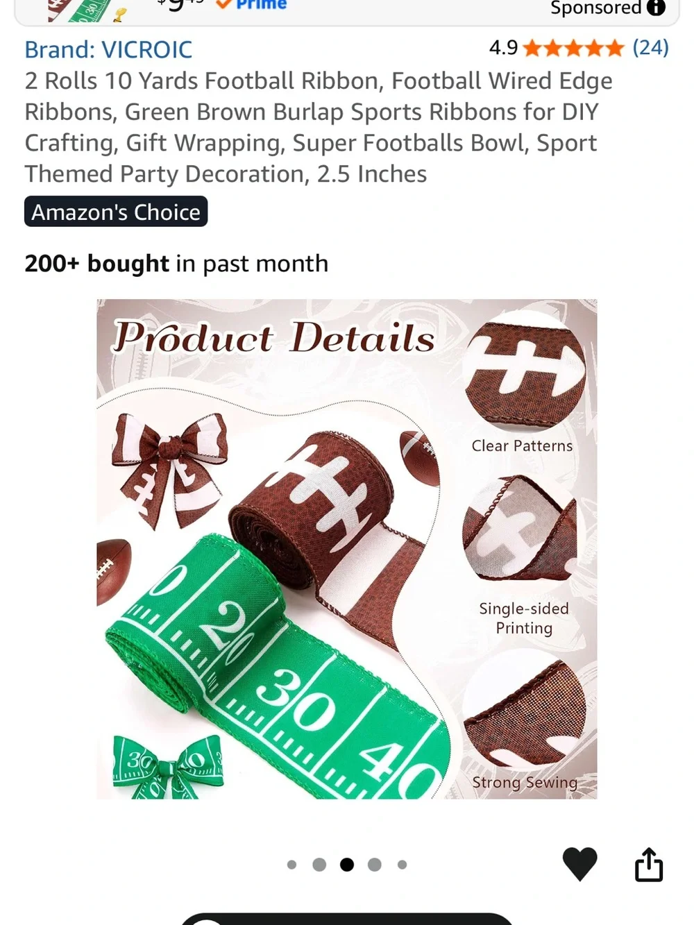 Green Football-Themed Party Ribbon & Garden Flag Set - Home Party Supplies
